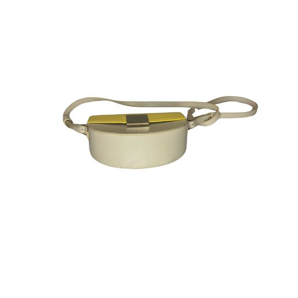 DeMellier Mini Venice Crossbody Bag – Yellow Cream Two-Tone Leather - Picture 3 of 9